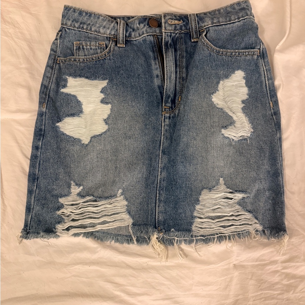 Hollister jean skirt